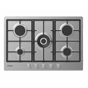 Gas on Steel Hob, 5 Zones, 75cm