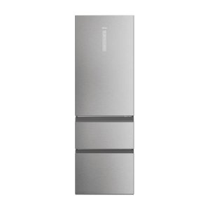 Freestanding, French Refrigerator Freezer, Inox, Class E, H185 x W59.5 x D66.7 (cm) 360 lt